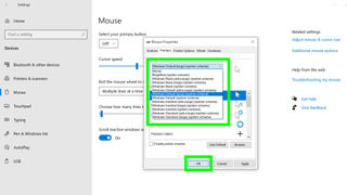 How to change a mouse cursor in Windows 10 - a screenshot of the "mouse properties" menu in Windows 10