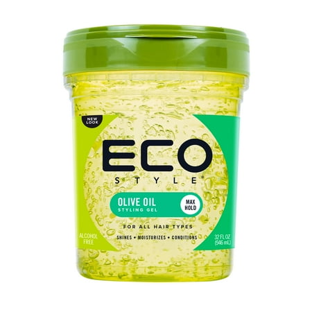 Eco Style Olive Oil Hair Styling Gel, 32 Oz., Moisturizing, Unisex