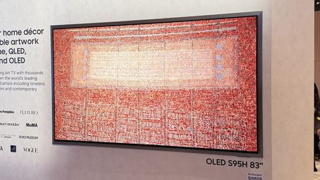 Samsung S95H mounted on a wall at CES 2026