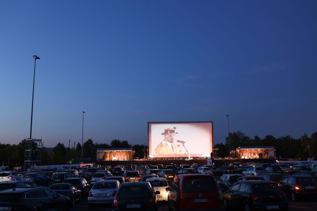 Rapper Alligatoah performs at the Georg Schutz drive-in cinema