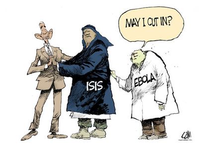 Obama cartoon ISIS ebola world