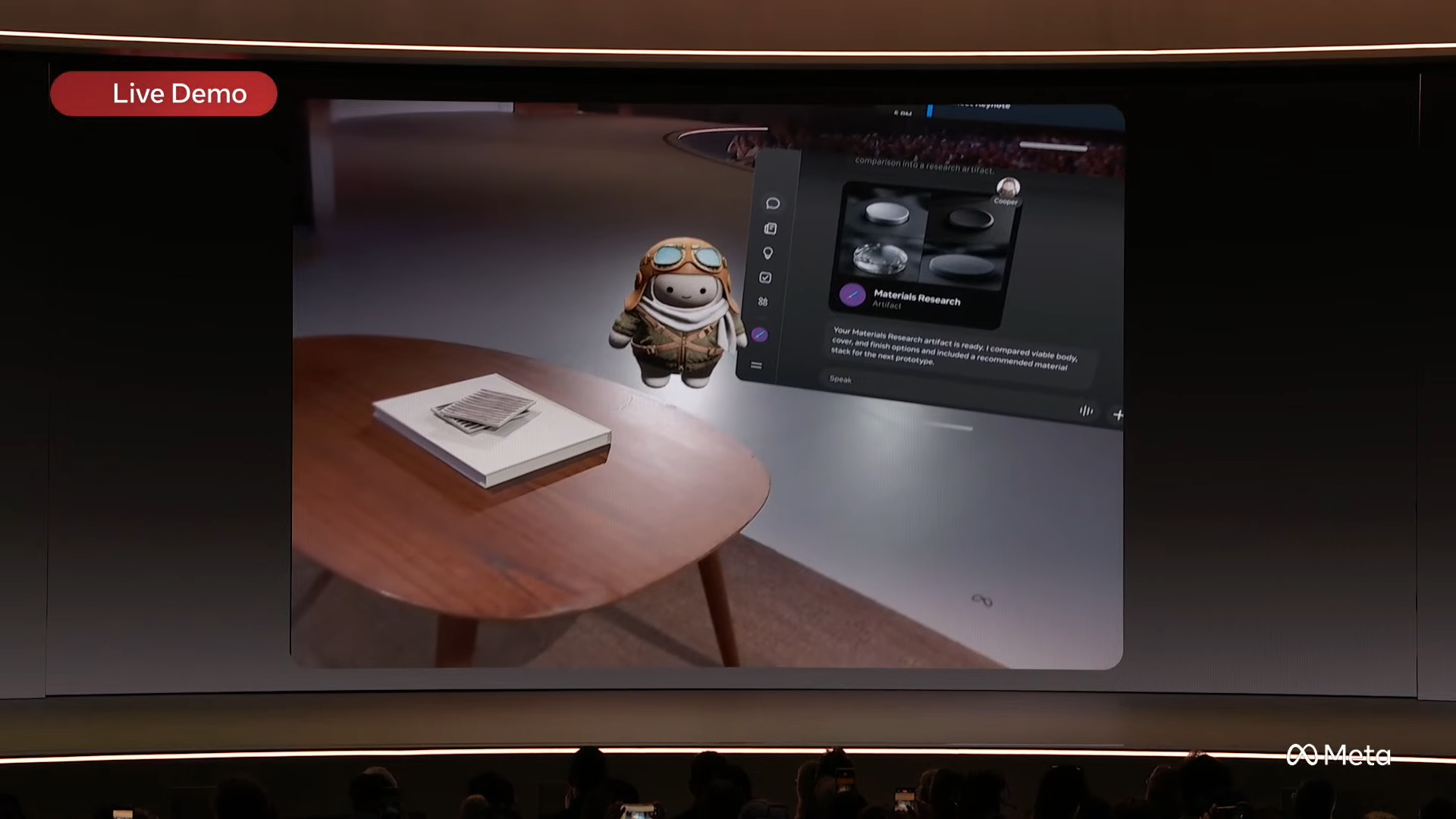 Muse avatar inside Meta VR Glasses