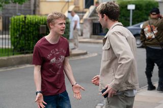 Bobby Beale confronting Peter Beale in the Square