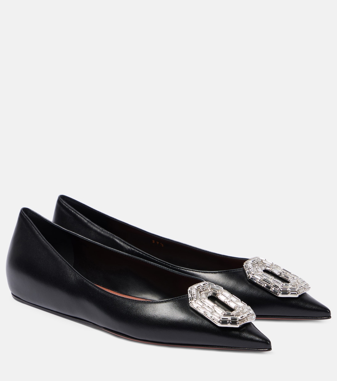 Camelia Embellished Leather Ballet Flats
