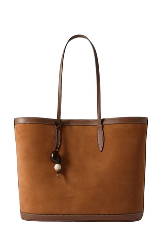 Hunting Season Embellished Leather-Trimmed Suede Tote