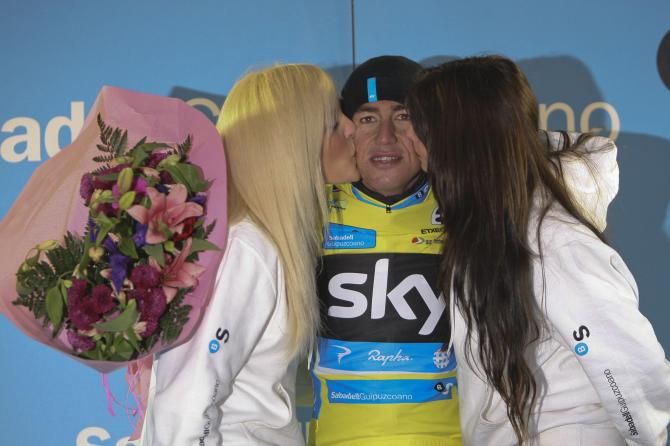 Henao (Sky) retained his overall lead at the end of the cold and wet day