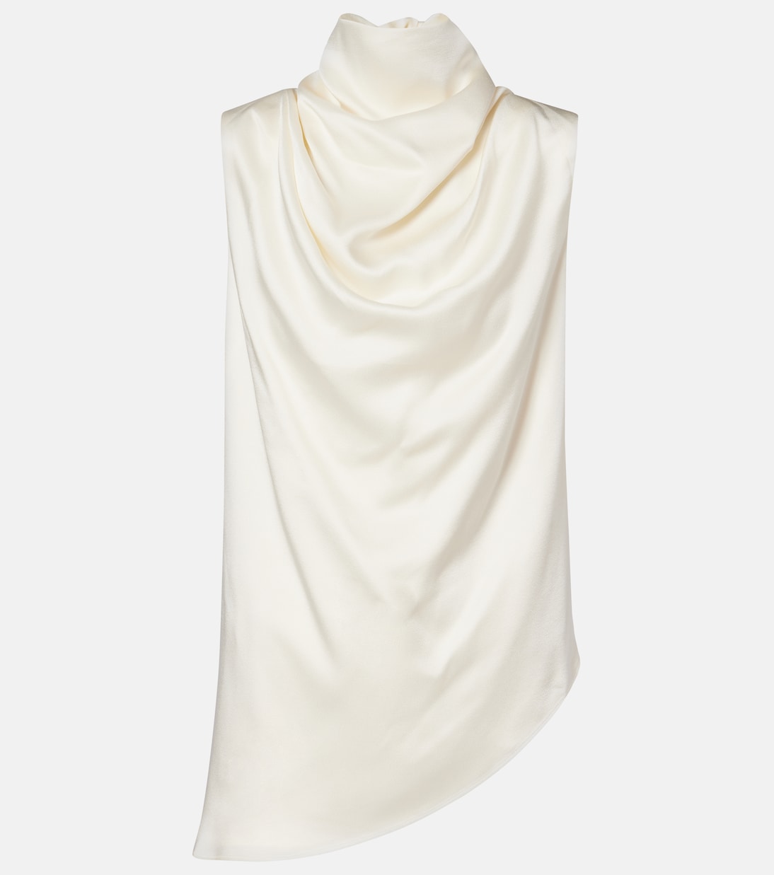 Draped Satin Top