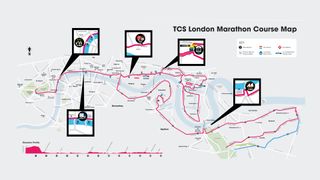 2022 London Marathon route map