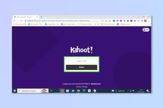 Joining a Kahoot game on PC