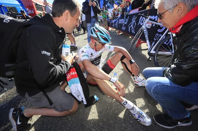 Chris Horner rests up after his aggressive finish