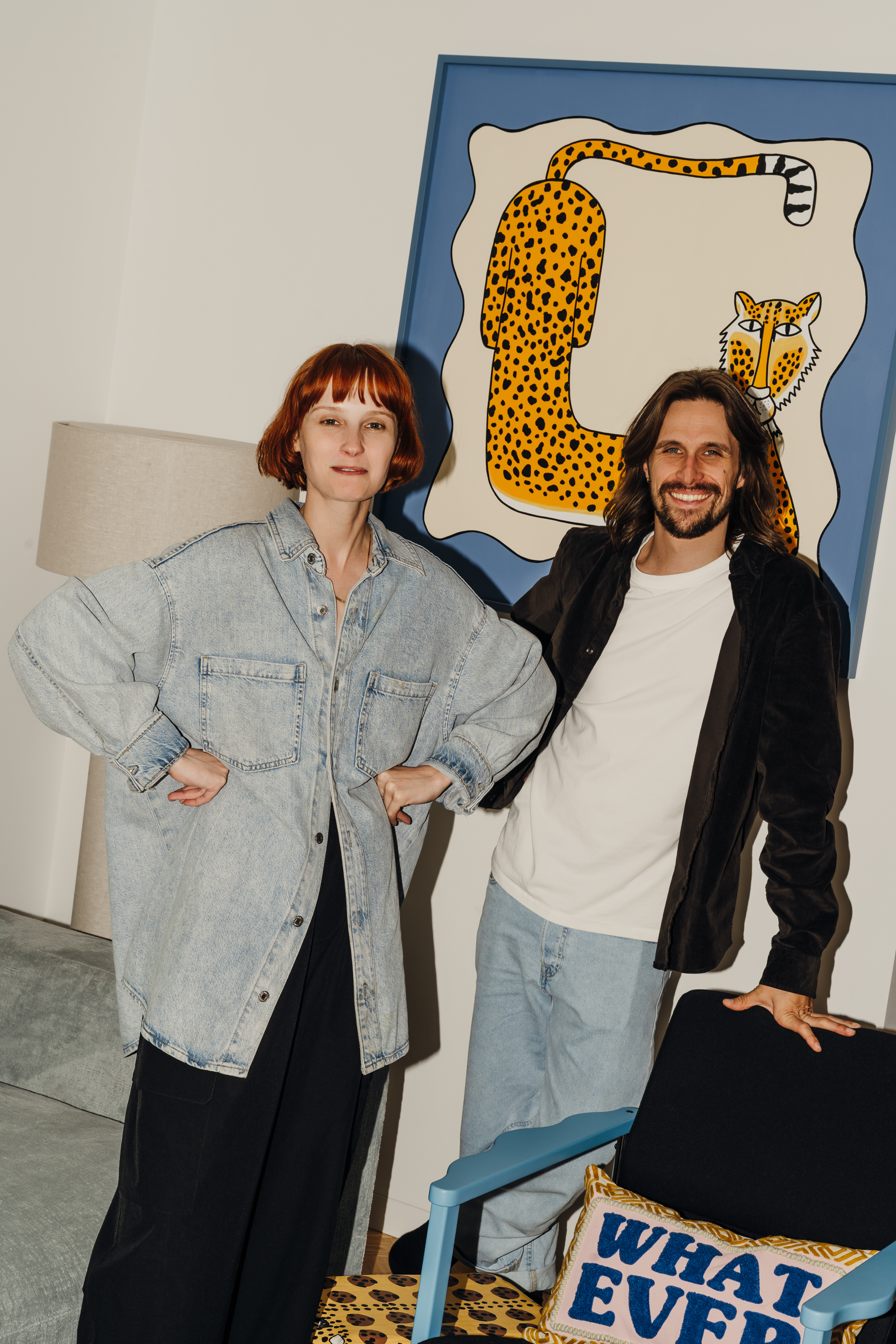 Two Polish designers in their client's apartment