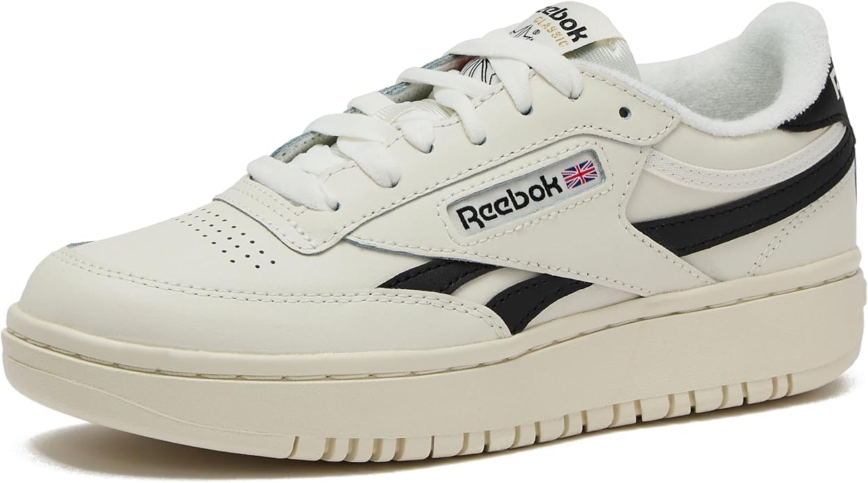 Reebok, Reebok Women&#039;s Club C Double Revenge Platform Sneaker, Chalk/core Black, 7