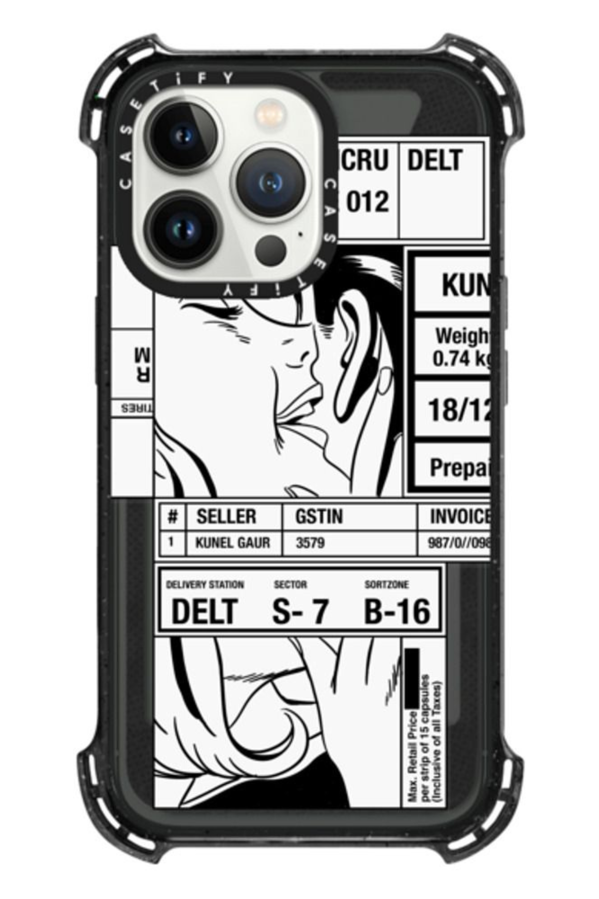 CASETiFY phone case with photo of a woman whispering in a man