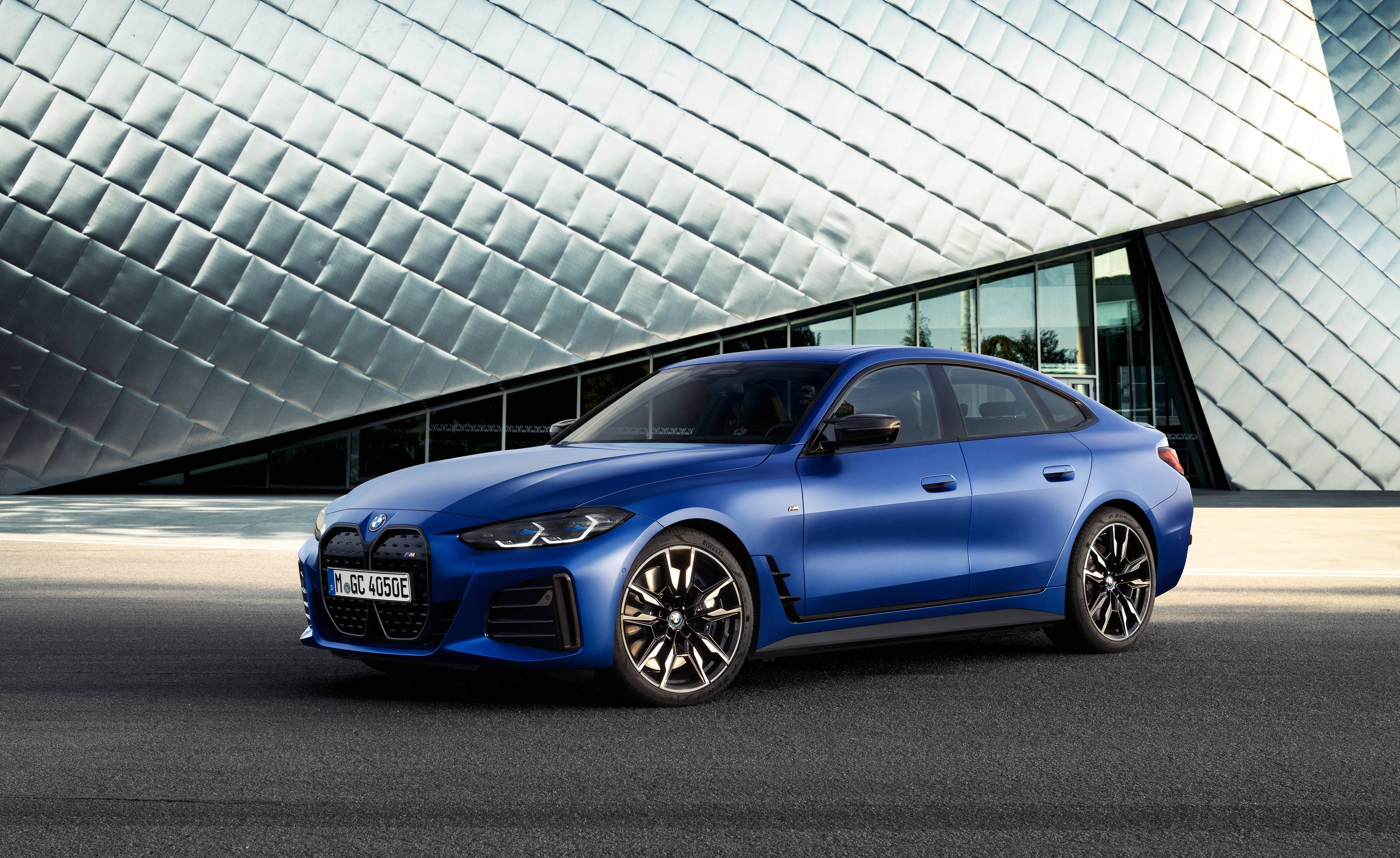 The BMW i4 EV deploys the brand's classic design language