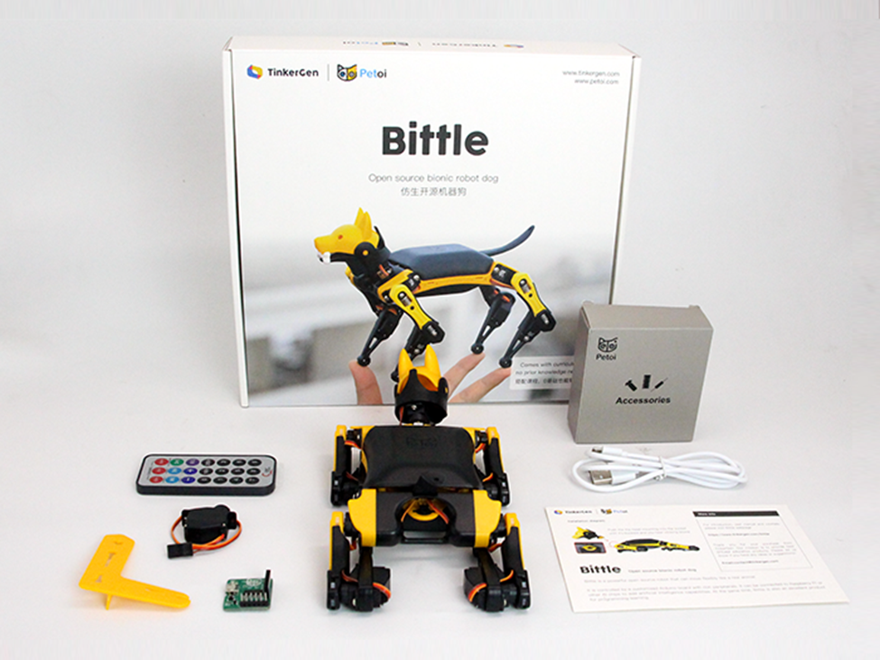 【未使用】Petoi Bittle Robot Dog STEM Kit Petoi Bittle V2 STEM Kit (Un-assembled) - RobotShop