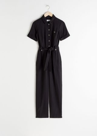 Belted Lyocell Jumpsuit
