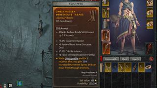 Diablo 4 Sorceress legendary item