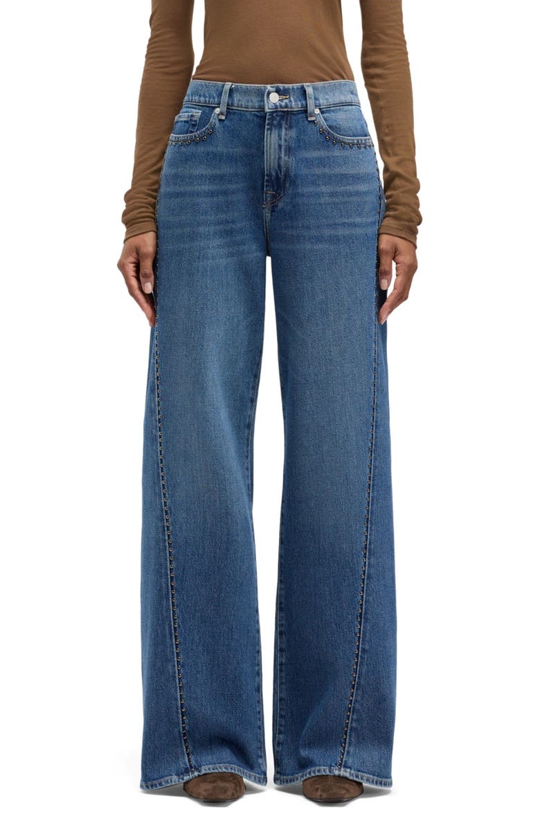 Lotta Twisted Seam High Waist Wide Leg Jeans