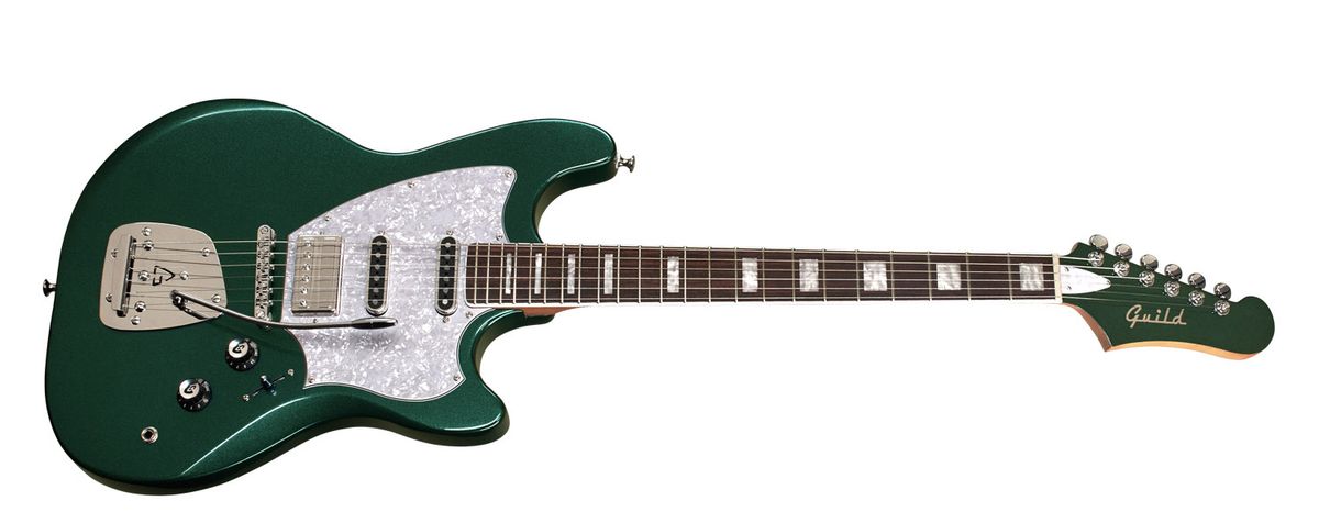 The Guild Surfliner Deluxe classes up the retro, midpriced electric with roasted maple neck and a newly designed vibrato