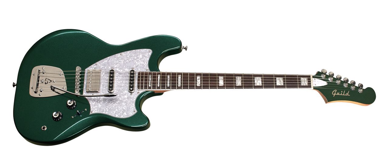 The Guild Surfliner Deluxe classes up the retro, midpriced electric with roasted maple neck and a newly designed vibrato