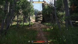 Kingdom Come Deliverance 2 silver axe path up the hill between two large rock formations