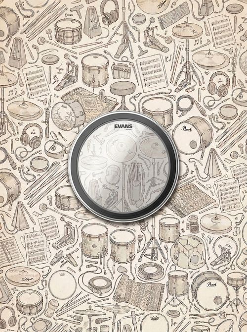 Evans EMAD clear bass drum head (20-inch)