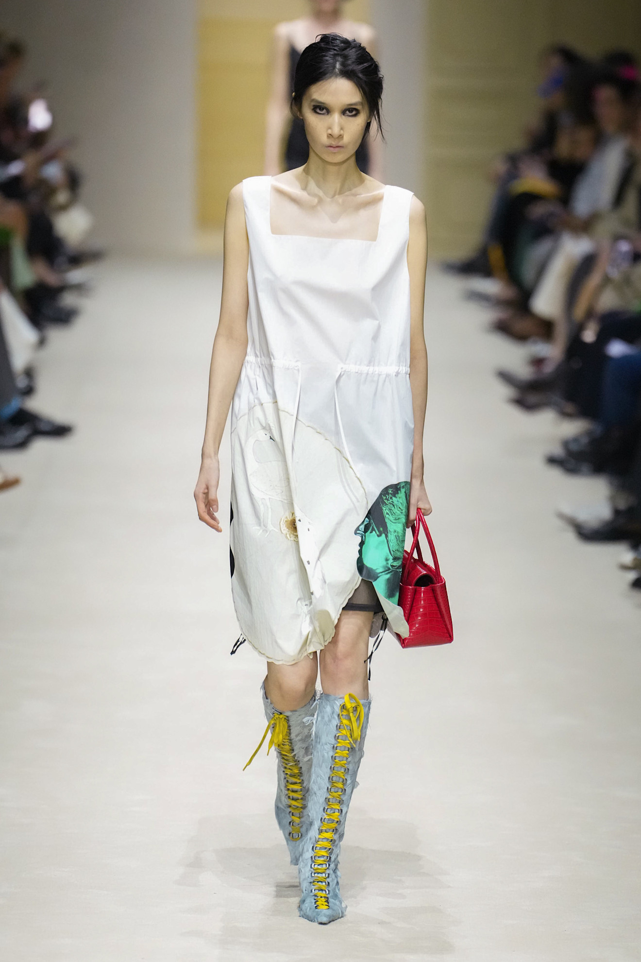 A runway look from the Prada Fall 2026 collection