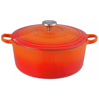 Habitat 5.3 Litre Cast Iron Casserole Dish - Orange