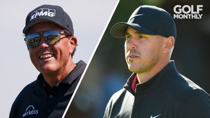 Phil Mickelson and Brooks Koepka close ups