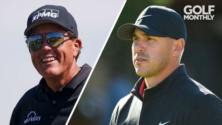 Phil Mickelson and Brooks Koepka close ups