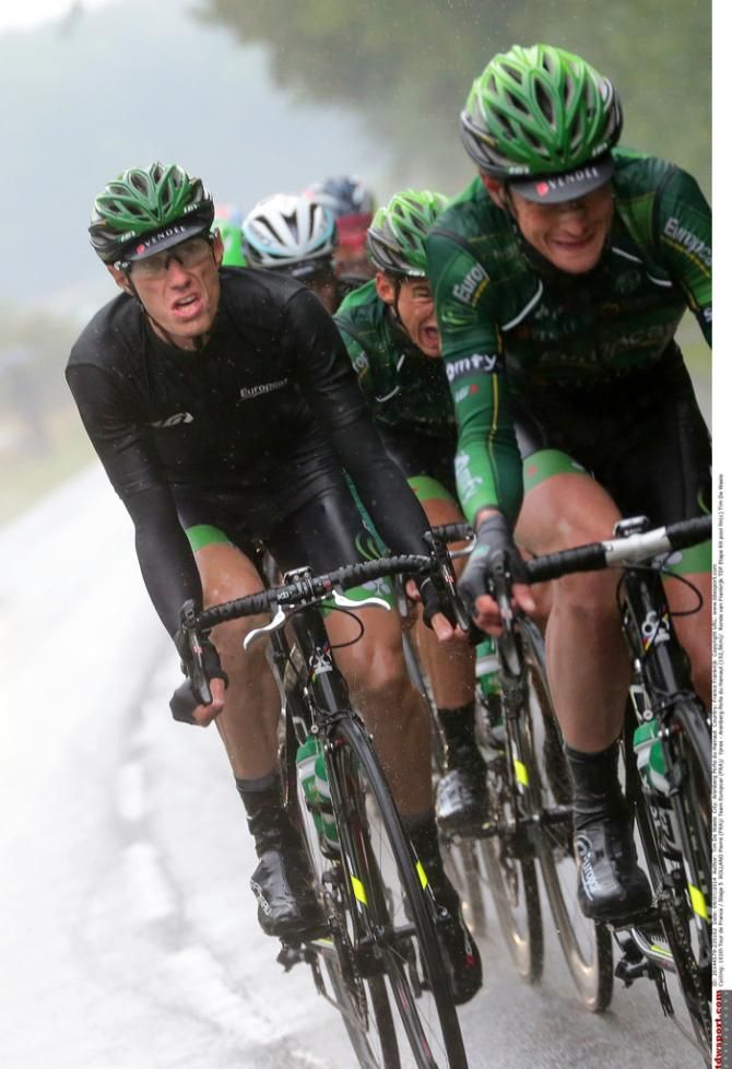 Pierre Rolland with his Europcar teammates