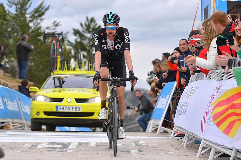 Woet Poels (Team Sky) was unable to live with Quintana's pace