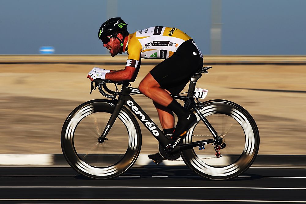 Mark Cavendish (Dimension Data) placed seventh in the Tour of Qatar time trial