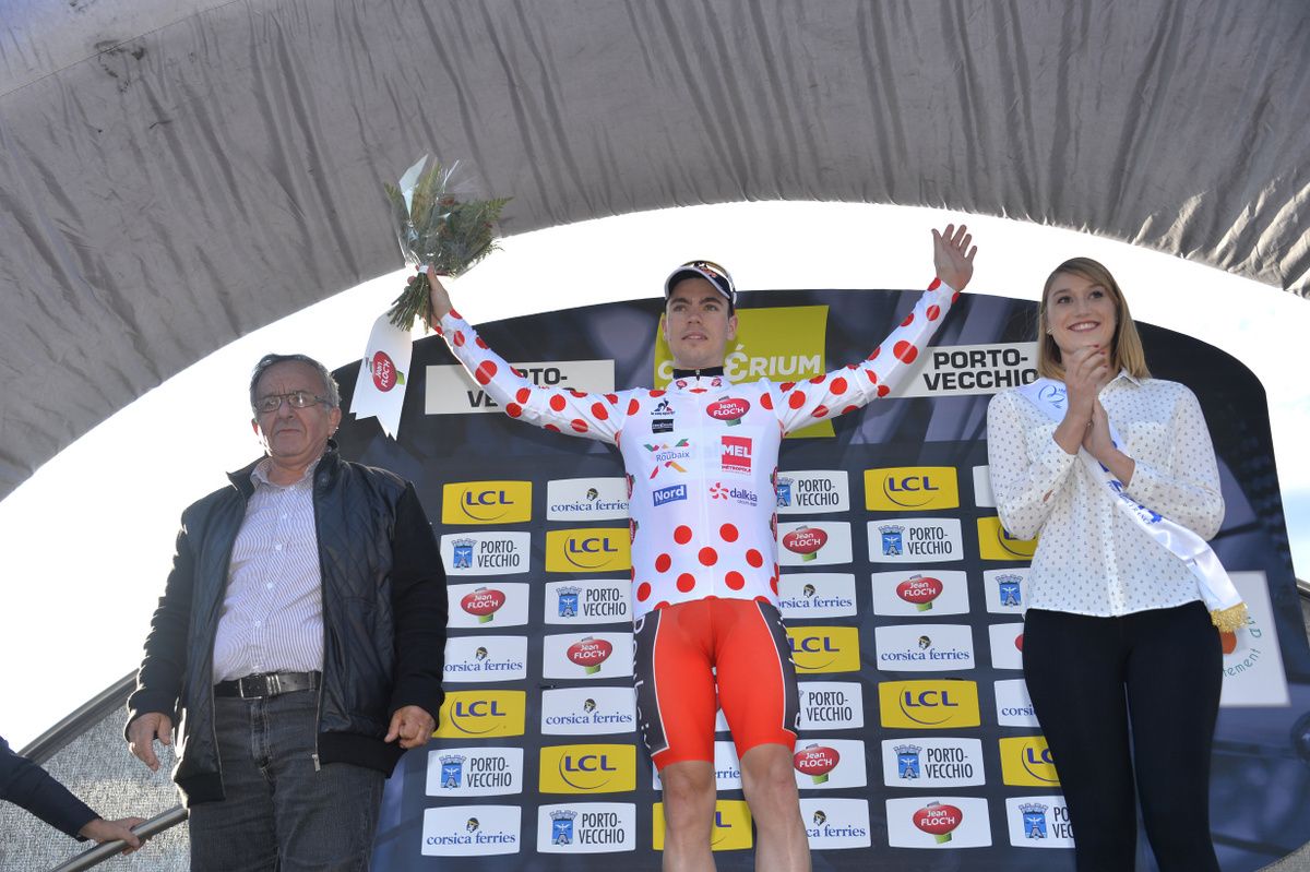 KOM leader Jeremy Leveau (Roubaix Metropole Europeenne De Lille)