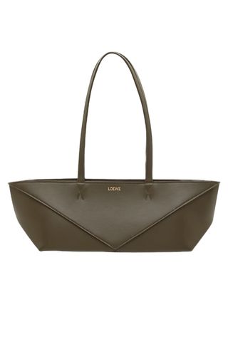 Loewe Puzzle Fold Cropped Bag in Shiny Leather