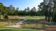 The par 3 ninth hole at Pinehurst No.2