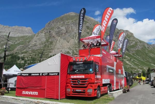 Always a welcome sight at the big races... Thanks to SRAM for the awesome components and mobile support!