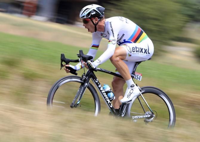 Time trial world champion Tony Martin (Omega Pharma-QuickStep) would finish the stage 17 mountain time trial in 27th place, more than three minutes behind Chris Froome