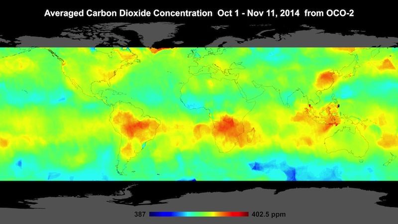 carbon concentrations around the world