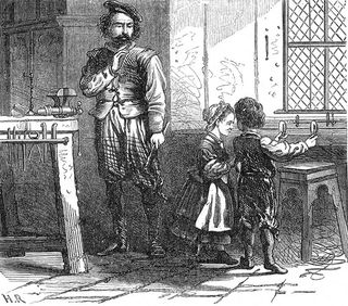 A contemporary woodcut showing Hans Lippershey, the German-Dutch telescope pioneer, being inspired by two children (Picture: Alamy)