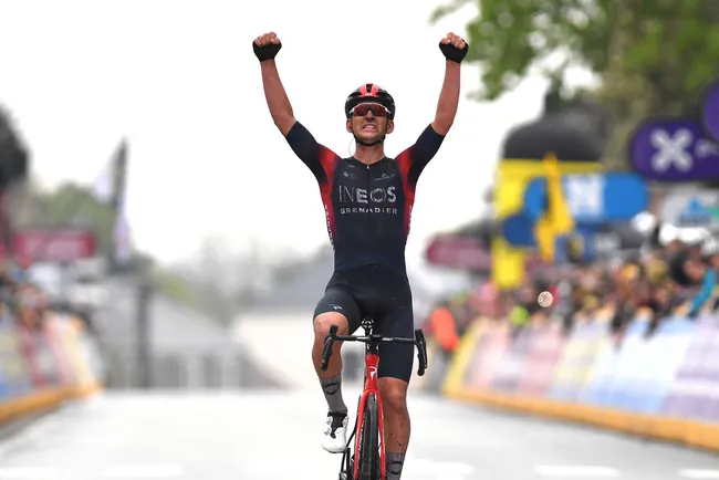 Magnus Sheffield vince in solitaria la Freccia del Brabante. Photo Credit: Luc Claessen/Getty Images