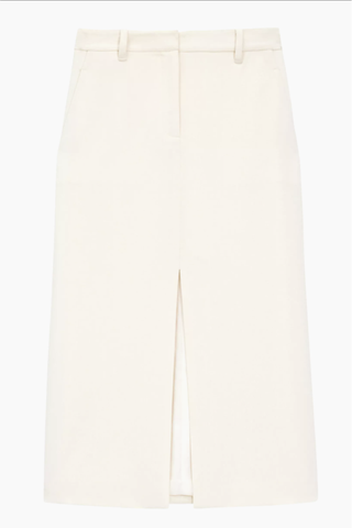 Trouser-Style Crepe Midi-Skirt