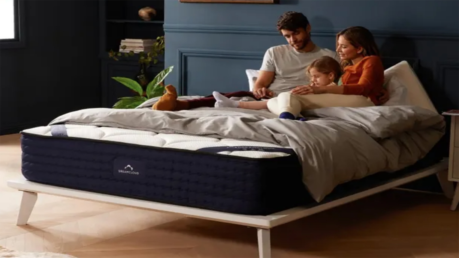 Family on a DreamCloud Luxury Hybrid Mattress