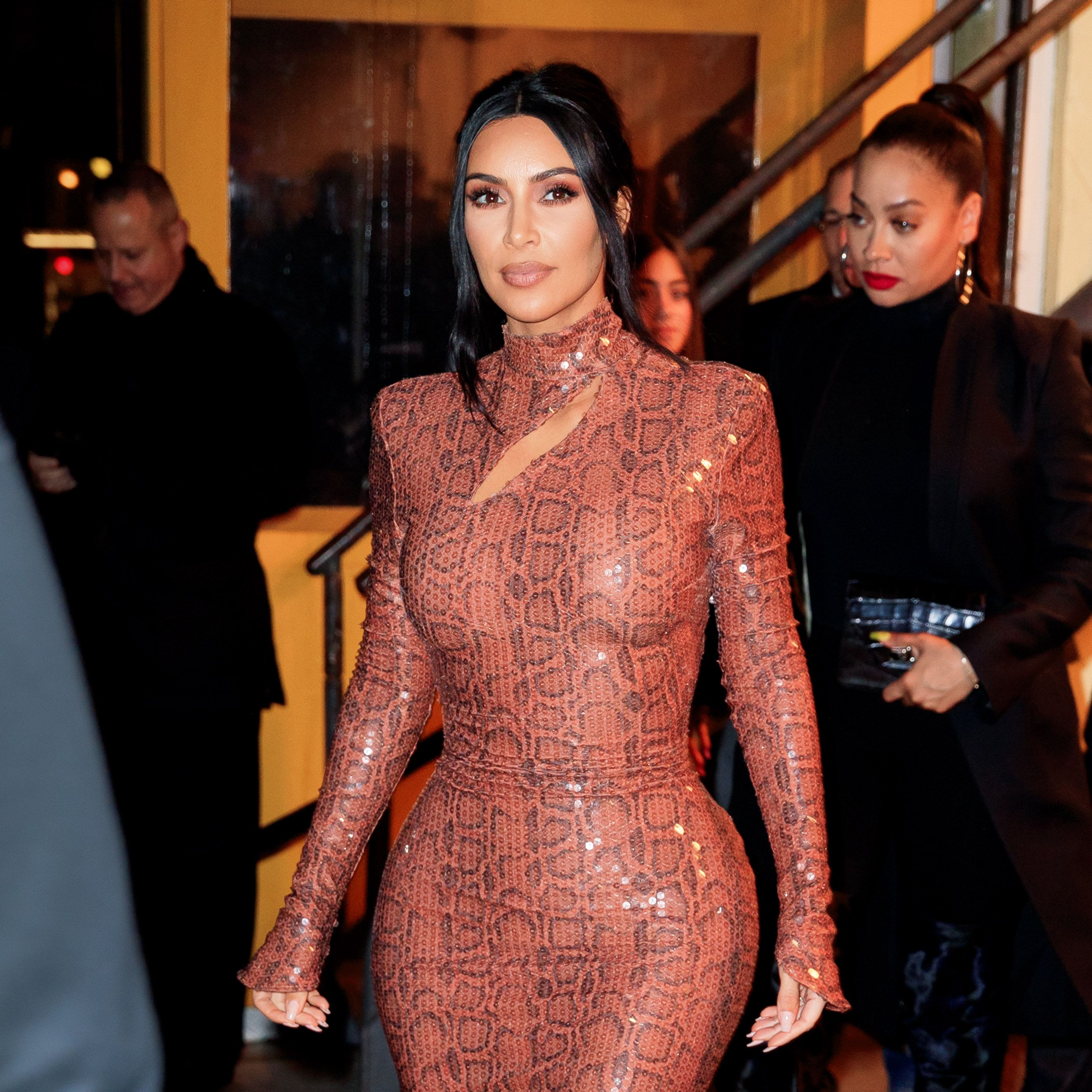 Kim Kardashian Wears Brave Nearly-Naked Vintage Mugler Dress