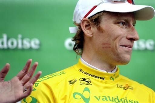 The Tour de Romandie podium girls left their mark on new race leader Pavel Brutt (Katusha)