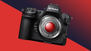 Appareil photo Nikon Z8 avec le logo RED à l'intérieur de la monture de l'objectif