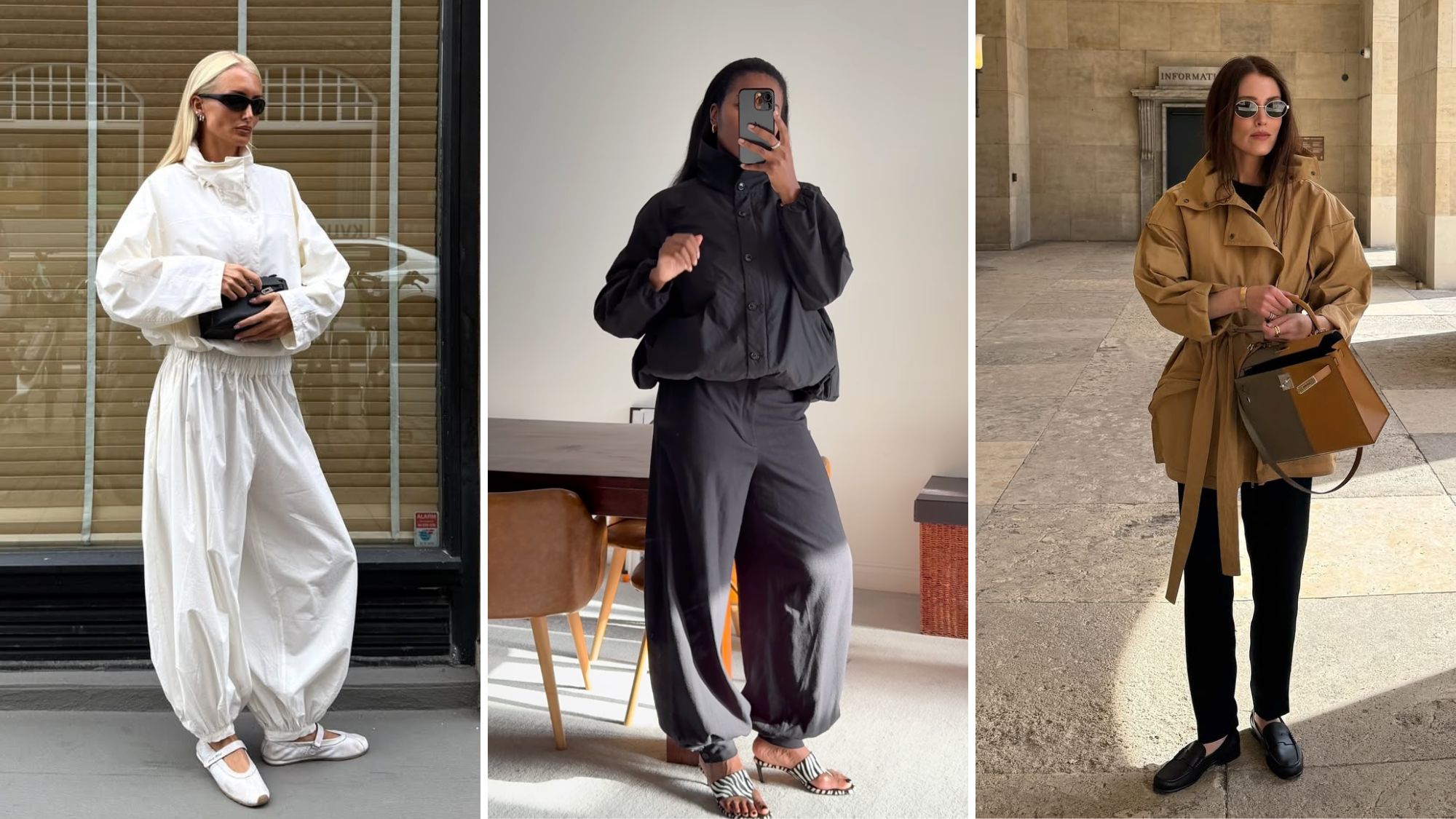 influencers wearing funnel neck jackets