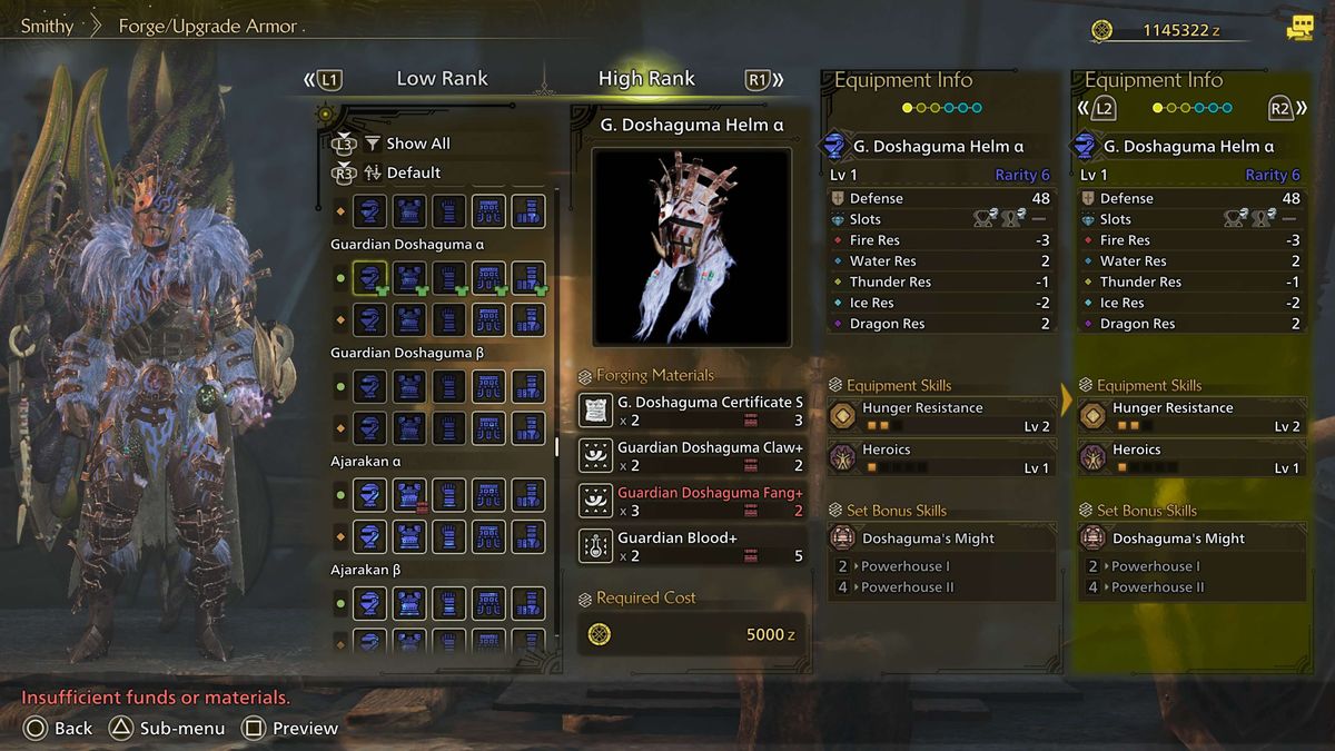 Monster Hunter Wilds High Rank lance builds