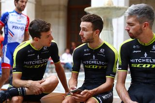 Simon and Adam Yates at the Vuelta a España team presentation