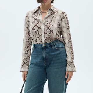 Mango Snake Print Shirt